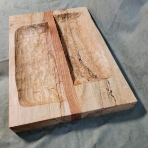 Spalted maple dish